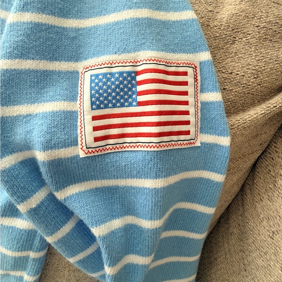 Vineyard Vines Women’s Quarter Zip Pullover Light Blue – Small - Picture 4 of 7